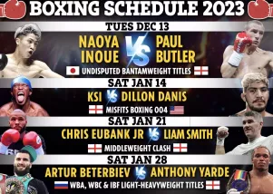 Boxing fights schedule 2023